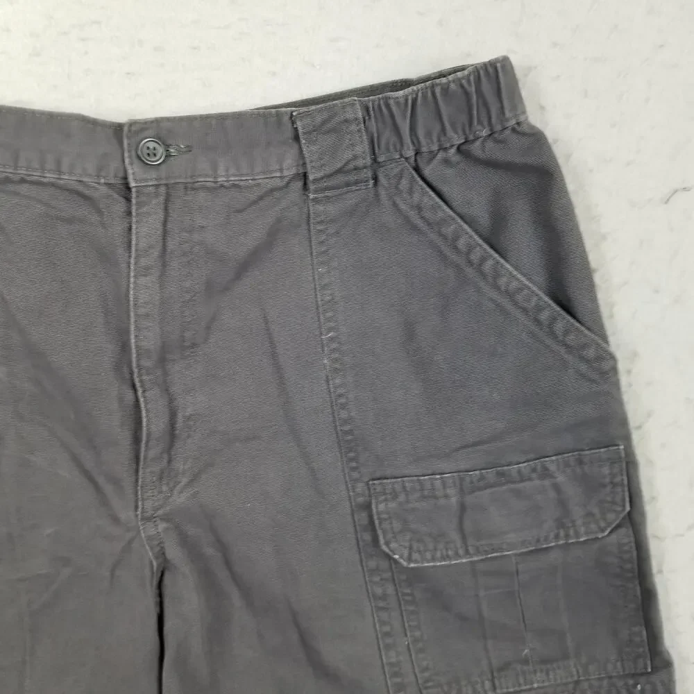 Savane Cargo Shorts Mens 38 Gray 100% Cotton Casual Outdoor‎ Pockets Classic